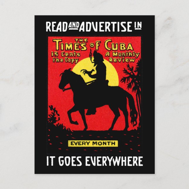 Carte Postale 1920 Le Times de Cuba (Devant)