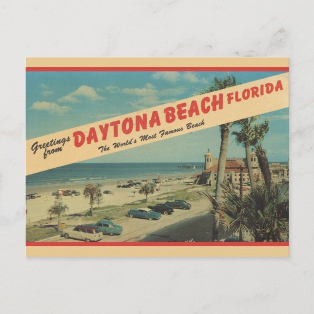 Carte Postale 1953 Salutations De Daytona Beach Postcard (Devant)