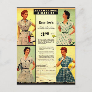 Carte Postale 1953 vente de vêtements Strawbridge & Clothier