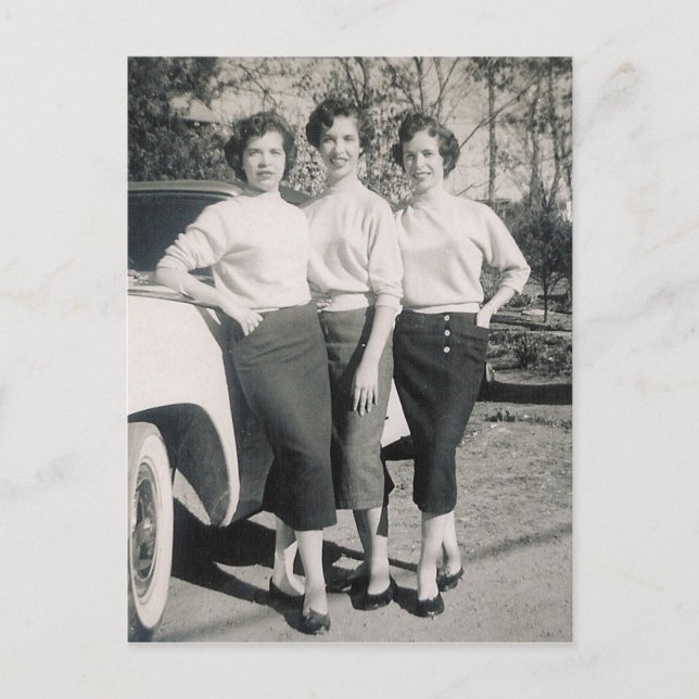 CARTE POSTALE 1957 FILLES GLAMOR #47 (Devant)