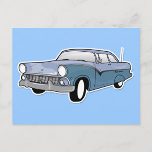 Carte Postale 1959 rétro bleu