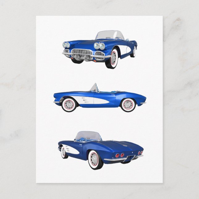 Carte Postale 1961 Corvette C1 : (Devant)