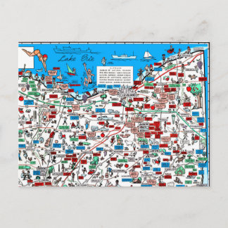 Carte postale 1966 de bande dessinée de canton de