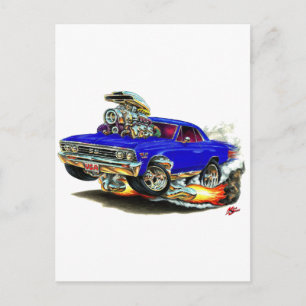 Carte Postale 1967 Chevelle Dark Blue Car