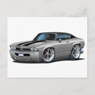 Carte Postale 1968 Trappes argent-noir Chevelle