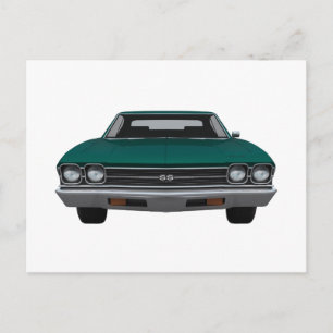 Carte Postale 1969 Chevelle SS : Finition verte