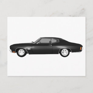 Carte Postale 1970 Chevelle SS : Fin noire :