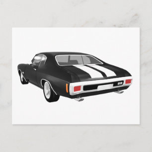 Carte Postale 1970 Chevelle SS : Fin noire :