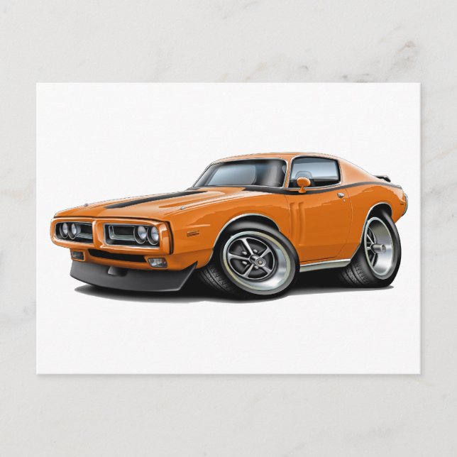 Carte Postale 1971-72 Chargeur Orange-Black Car (Devant)