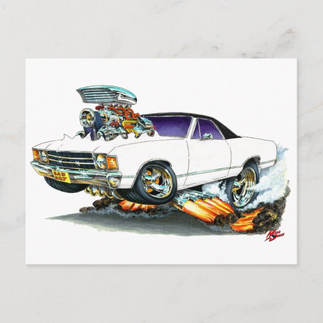 Carte Postale 1971-72 El Camino Camion blanc-noir (Devant)