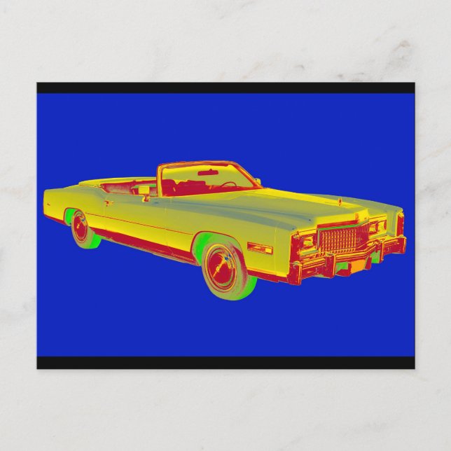 Carte Postale 1975 Cadillac Eldorado Convertible Pop Art (Devant)