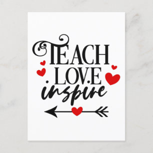 Carte Postale 1/2 Enseigner l'amour Inspirer Chemise maternelle 