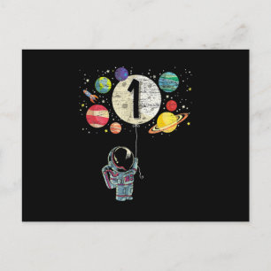 Carte Postale 1 Anniversaire Garçon Astronaut 1er Anniversaire