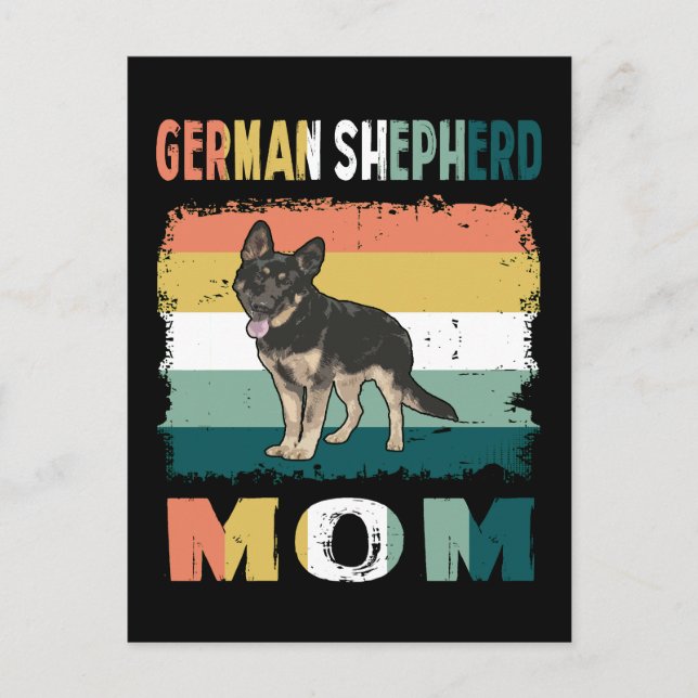 Carte Postale 1 berger allemand maman (Devant)