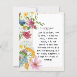 Carte Postale 1 Corinthiens 13:4-5 Aquarelle apaisante Conceptio