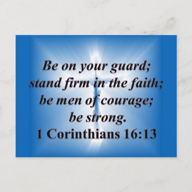 Carte Postale 1 Corinthiens 16:13 (Devant)