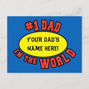 Carte Postale #1 Papa dans la Fête des pères de la Personnaliser