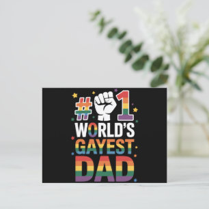 Carte Postale #1 Papa gay le plus gay du monde Fête des pères dr