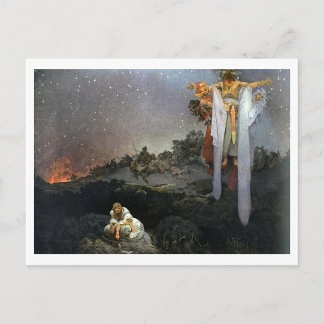 Carte Postale #1 Slaves dans leur patrie d'origine, Mucha (Devant)