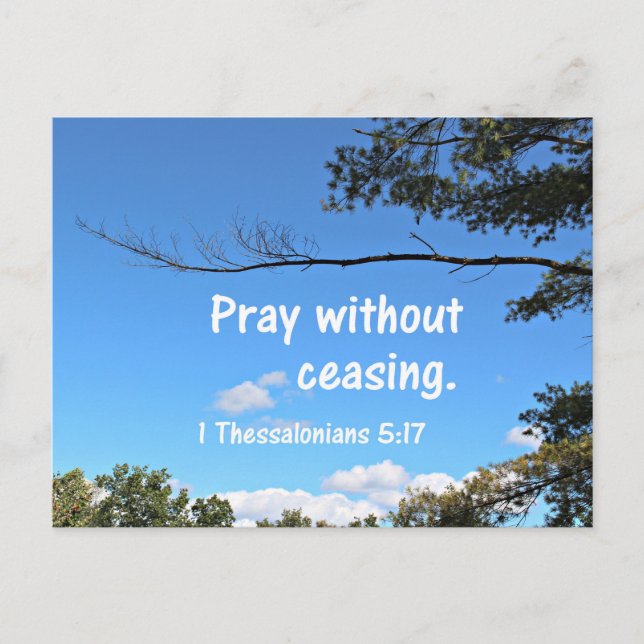Carte Postale 1 Thessaloniciens 5:17 Priez sans cesser. (Devant)