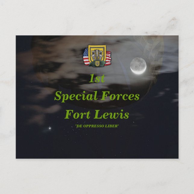 Carte Postale 1er groupe des forces spéciales son vert berets Ca (Devant)