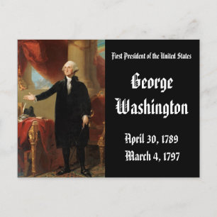 Carte Postale 1er Président des Etats-Unis George Washingt