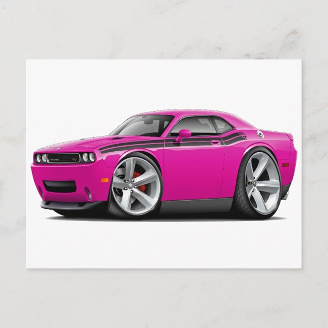 Carte Postale 2009-11 Challenger RT Fuschia-Black Car (Devant)