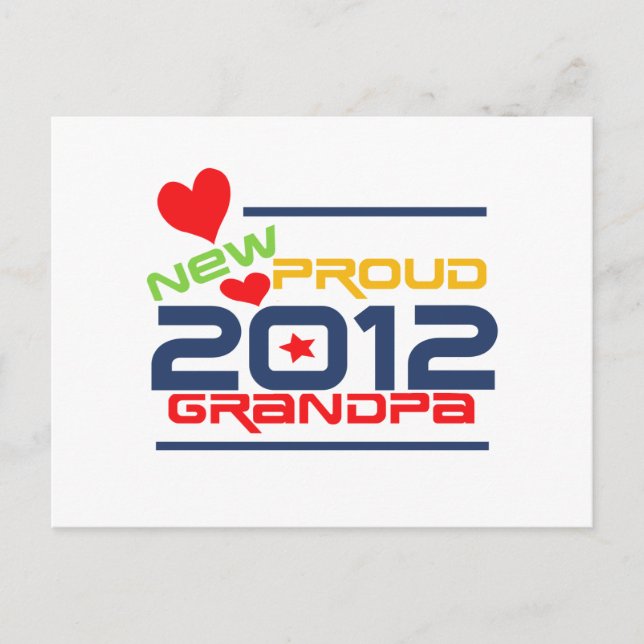 Carte Postale 2012 T-shirts et cadeaux fiers de grand-papa (Devant)