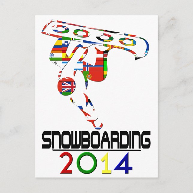Carte Postale 2014 : Snowboard (Devant)