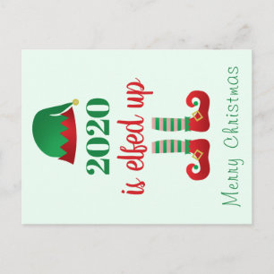Carte Postale 2020 Est Elfed Up Joyeux Elf Outfit Noël