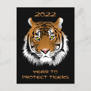 Carte Postale 2022 Année pour la protection des tigres