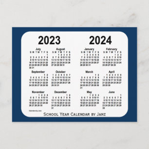 Carte Postale 2023-2024 Boîte de police Calendrier de l'école bl