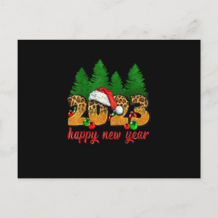 Carte Postale 2023 Joyeux Nouvel An Leopard Nouvel An Soirée Su