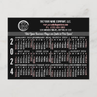 2024 Calendrier personnalisé Nom du logo commercia