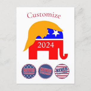 Carte Postale 2024 Jamais Trump Thunder_Cove