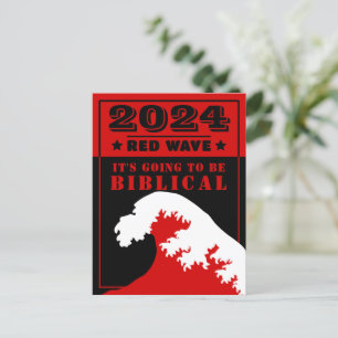 Carte Postale 2024 RED WAVE Ça va être BIBLIQUE