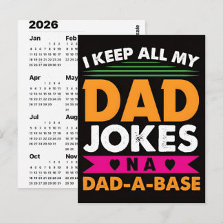 Carte Postale 2026 Dad Jokes Advent Calendar Christmas Countdown