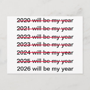 Carte Postale 2026 sera mon année Drôle et sarcastique Nouvel An