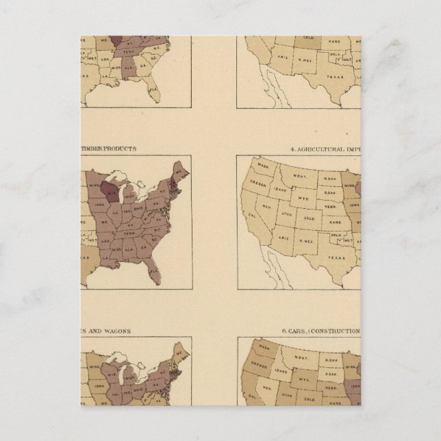 Carte Postale 207 Manufactures/mille² (Devant)