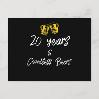 Carte Postale 20Th Wedding Anniversary Design Funny Husband Love