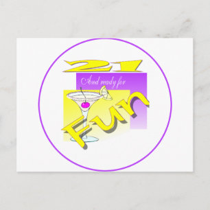 Carte Postale 21 Et Prêt Pour L'Amusement