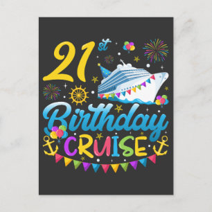 Carte Postale 21e anniversaire Croisière B-Day Party