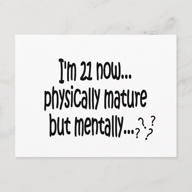 Carte Postale 21e anniversaire TShirts (Devant)