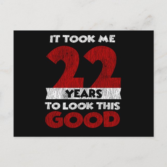 Carte Postale 22 ans Joyeux Anniversaire M'a Donné L'air 22ème A (Devant)