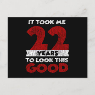 Carte Postale 22 ans Joyeux Anniversaire M'a Fait Paraître Beau 
