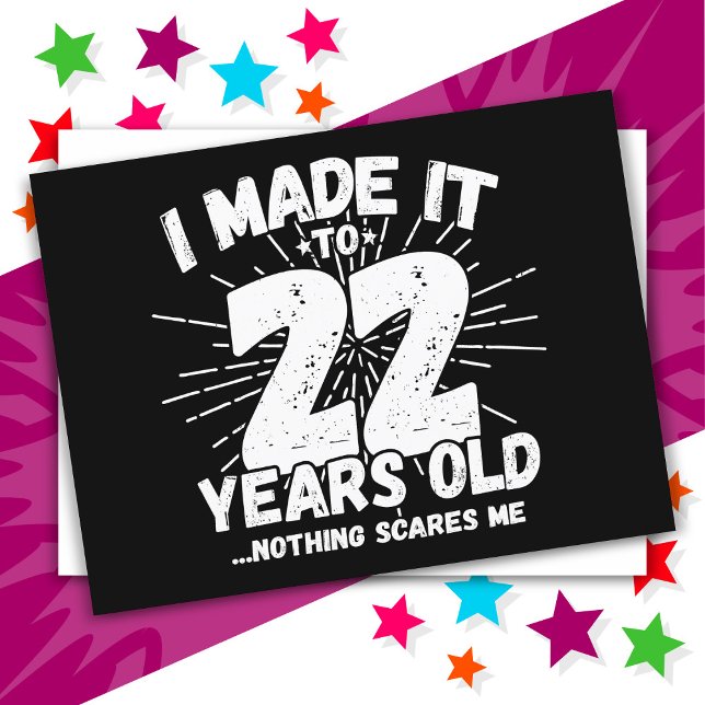 Carte Postale 22 Ans Sarcasme Mème Drôle 22e Anniversaire (Créateur téléchargé)