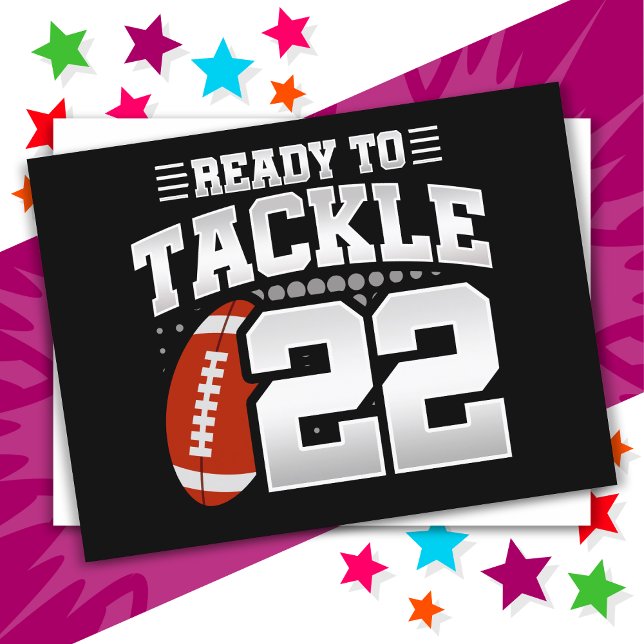 Carte Postale 22 ans Tackle Football Party 22e anniversaire (Créateur téléchargé)