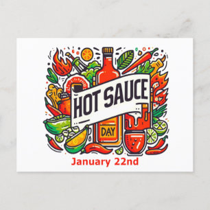 Carte Postale 22 janvier - Journée de la sauce chaude