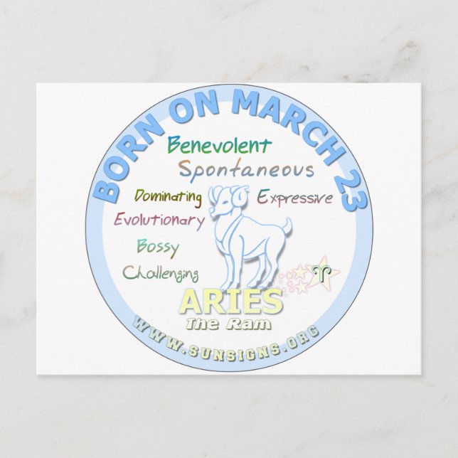 Carte Postale 23 mars Anniversaire - baies (Devant)