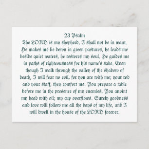 Carte Postale 23 psaumes